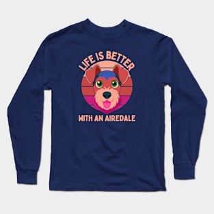 Airedale Terrier Mom Dad Long Sleeve T-Shirt